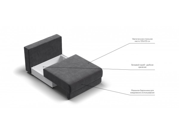 База сп.м РИЧМОНД MODOOL Вельвет CORD графит