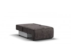 Кинг Модуль спальное место Велюр Алькантара серый