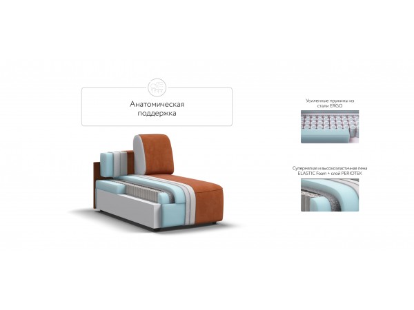 KING MODOOL оттоманка Велюр Alkantara оранжевый