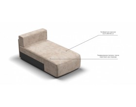 Кинг Модуль оттоманка Велюр Алькантара пепел