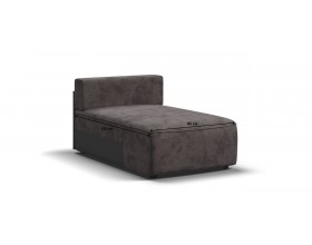 Кинг Модуль оттоманка Велюр Алькантара серый