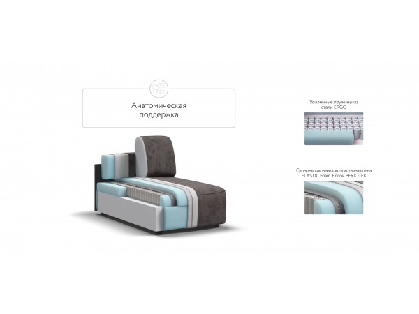 KING MODOOL оттоманка Велюр Alkantara серый