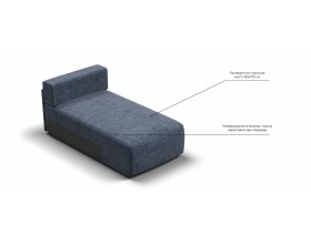 Кинг Модуль оттоманка Велюр Роял синий