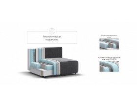 Босс Софт Модуль спальное место Велюр Монолит серый