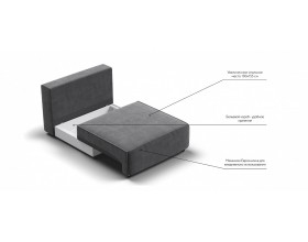 Босс Софт Модуль спальное место Велюр Монолит серый