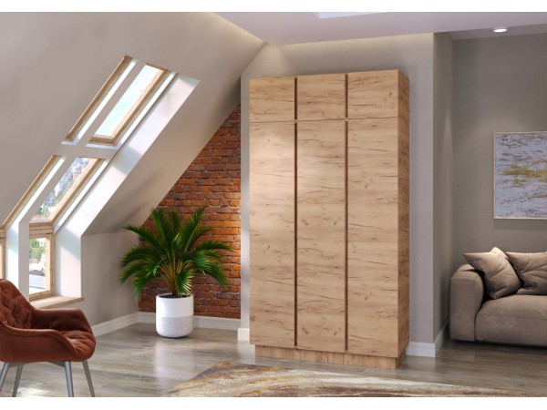 ВЕРТИКАЛЬ Шкаф 1210 3С Крафт золотой