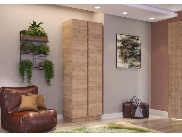 ВЕРТИКАЛЬ Шкаф 800 2С Крафт золотой