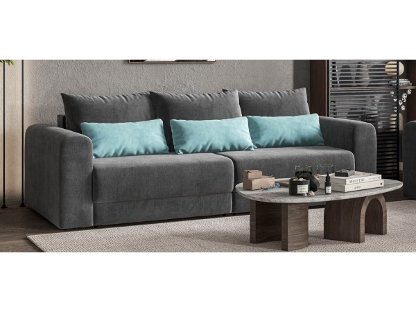 Модульный диван РИЧМОНД MODOOL Велюр Monolit серый