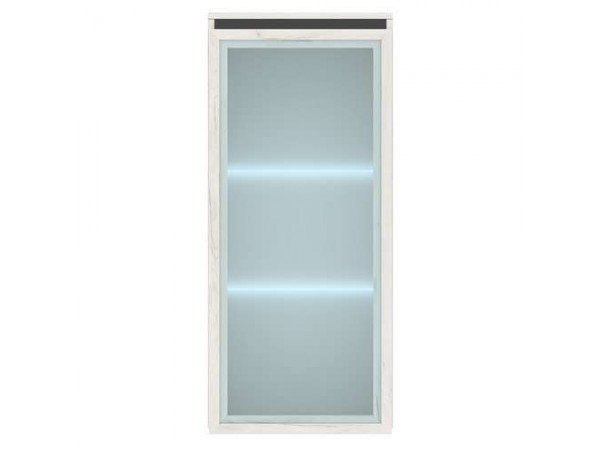 Пенал навесной 1В "ГРЕТТА" Дуб Крафт белый - Антрацит