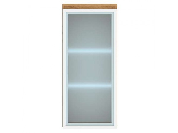 Пенал навесной 1В "ГРЕТТА" Дуб Крафт золотой - Белый