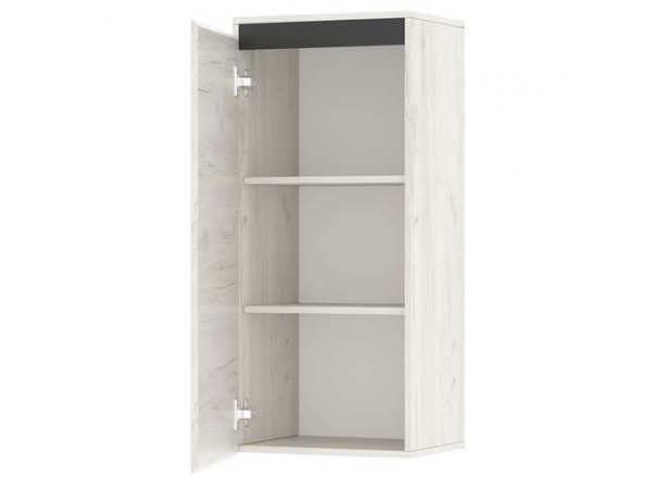 Пенал навесной 1С "ГРЕТТА" Дуб Крафт белый - Антрацит