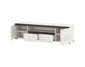 Тумба 1800 2С2Я "ГРЕТТА" Дуб Крафт белый - Антрацит