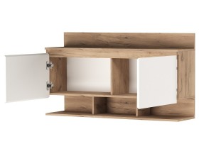 Антресоль 1200 "ГРЕТТА" Дуб Крафт золотой - Белый