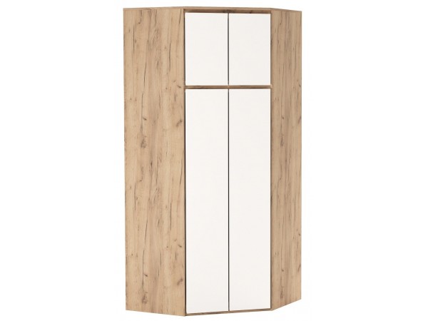 Шкаф угловой 4С "ГРЕТТА" Дуб Крафт золотой - Белый