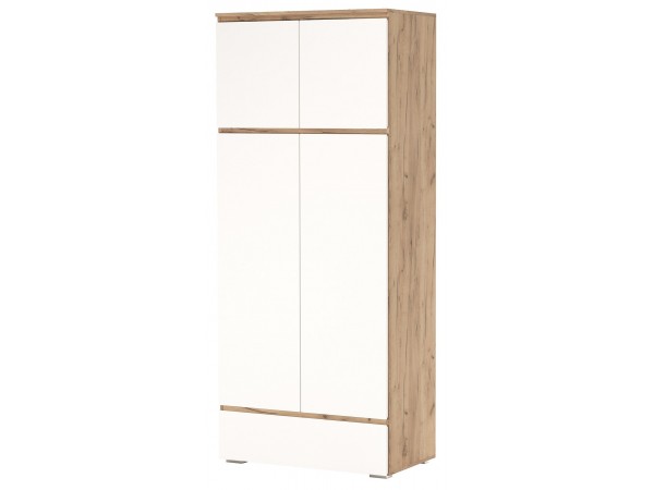 Шкаф 4С1Я "ГРЕТТА" Дуб Крафт золотой - Белый