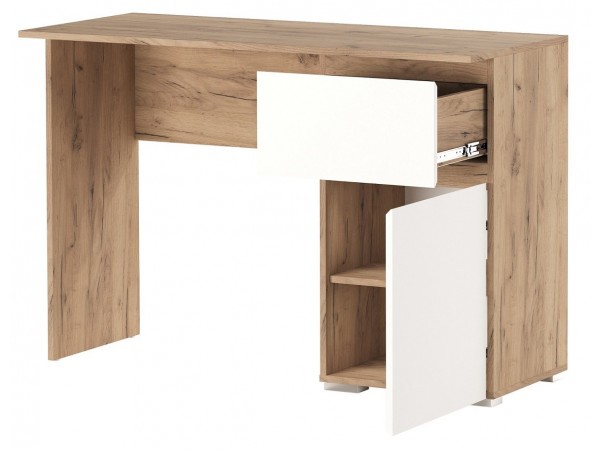 Стол письменный 1С1Я "ГРЕТТА" Дуб Крафт золотой - Белый