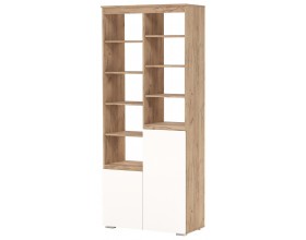 Стеллаж 2С "ГРЕТТА" Дуб Крафт золотой - Белый 