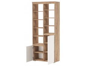 Стеллаж 2С "ГРЕТТА" Дуб Крафт золотой - Белый 