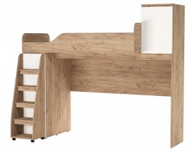  Кровать двухъярусная "ГРЕТТА" Дуб Крафт золотой-Белый