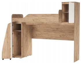  Кровать двухъярусная "ГРЕТТА" Дуб Крафт золотой-Белый