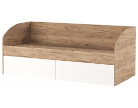 Кровать-софа "ГРЕТТА" с ящиками Дуб Крафт золотой-Белый