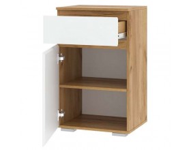 Тумба 1С1Я "ГРЕТТА" Дуб Крафт золотой - Белый