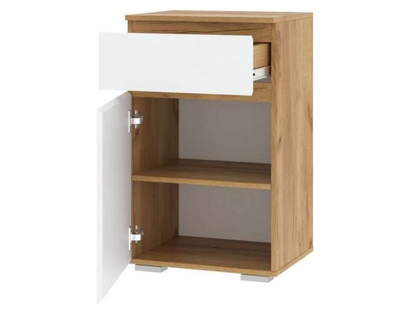 Тумба 1С1Я "ГРЕТТА" Дуб Крафт золотой - Белый