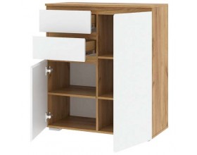 Тумба 2С2Я "ГРЕТТА" Дуб Крафт золотой - Белый