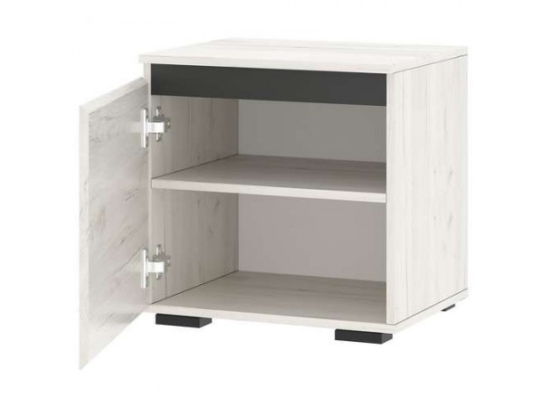 Тумба 500 "ГРЕТТА" Дуб Крафт белый - Антрацит