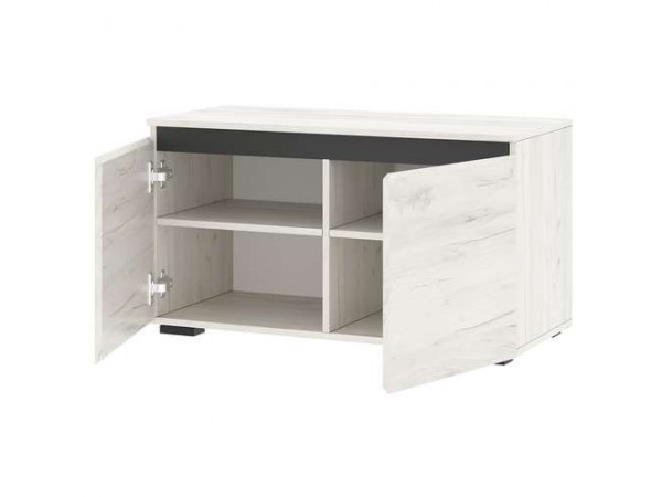 Тумба 900 "ГРЕТТА" Дуб Крафт белый - Антрацит