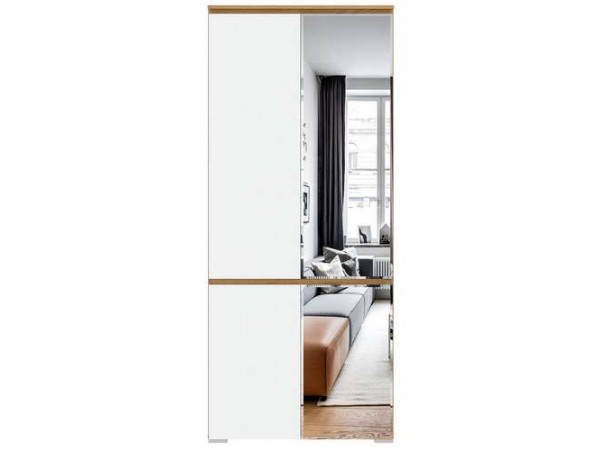 Шкаф 2С2ЗР "ГРЕТТА"  Дуб Крафт золотой - Белый