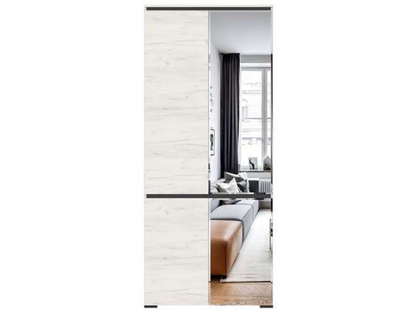 Шкаф 2С2ЗР "ГРЕТТА" Дуб Крафт белый - Антрацит