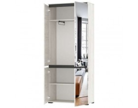 Шкаф 2С2ЗР "ГРЕТТА" Дуб Крафт белый - Антрацит