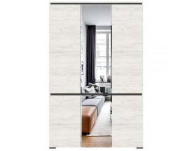 Шкаф 4С2ЗР "ГРЕТТА" Дуб Крафт белый - Антрацит