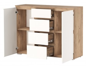 Комод 2С4Я "ГРЕТТА" Дуб Крафт золотой-Белый