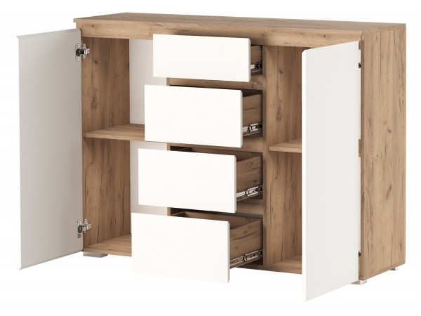 Комод 2С4Я "ГРЕТТА" Дуб Крафт золотой-Белый