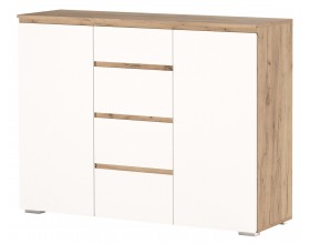 Комод 2С4Я "ГРЕТТА" Дуб Крафт золотой-Белый