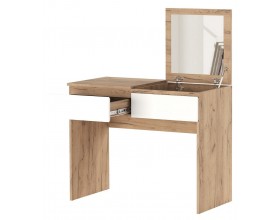 Стол косметический "ГРЕТТА" Дуб Крафт золотой-Белый