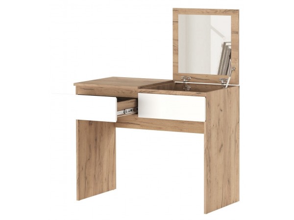 Стол косметический "ГРЕТТА" Дуб Крафт золотой-Белый