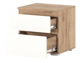 ГРЕТТА Тумба прикроватная Дуб Крафт золотой-Белый