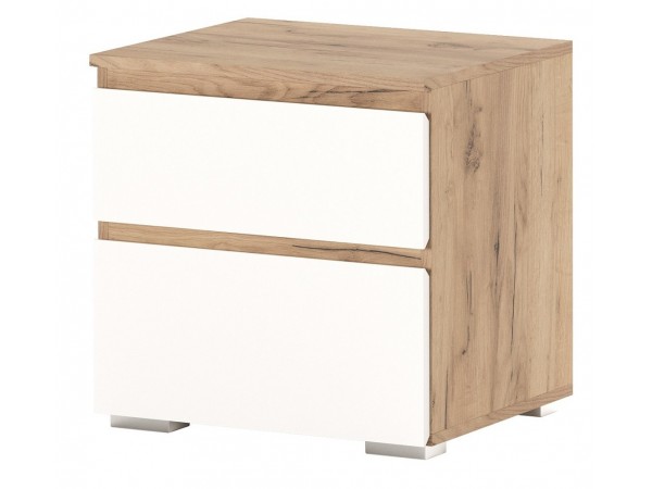 ГРЕТТА Тумба прикроватная Дуб Крафт золотой-Белый