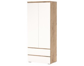Шкаф 2С2Я "ГРЕТТА" Дуб Крафт золотой-Белый