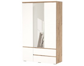 Шкаф 4С2Я "ГРЕТТА" Дуб Крафт золотой-Белый