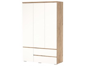 Шкаф 4С2Я "ГРЕТТА" Дуб Крафт золотой-Белый