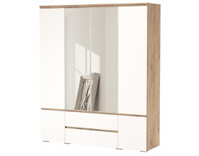 Шкаф 6С2Я "ГРЕТТА" Дуб Крафт золотой-Белый