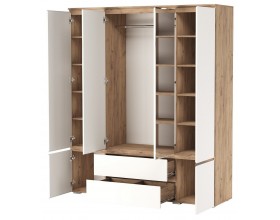 Шкаф 6С2Я "ГРЕТТА" Дуб Крафт золотой-Белый