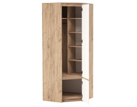 Шкаф угловой 2С "ГРЕТТА" Дуб Крафт золотой-Белый