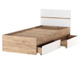 Кровать ГРЕТТА 900 Дуб Крафт золотой-Белый