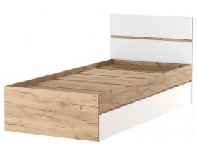 Кровать ГРЕТТА 900 Дуб Крафт золотой-Белый