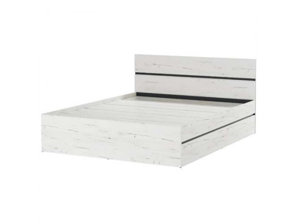 Кровать 1600 "ГРЕТТА" Дуб Крафт белый - Антрацит